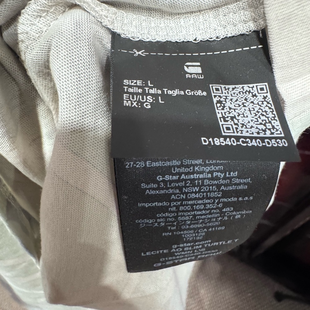 G-Star Gray and Cream Long Sleeve Top - Picture 4 of 7